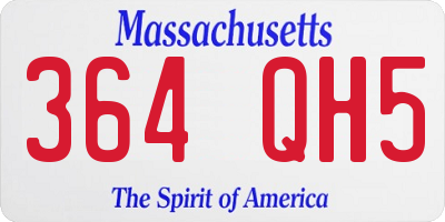 MA license plate 364QH5