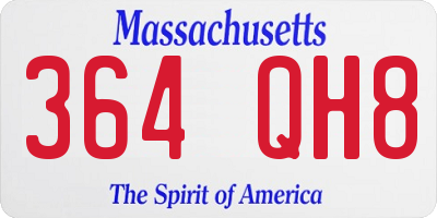 MA license plate 364QH8