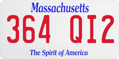 MA license plate 364QI2
