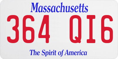 MA license plate 364QI6