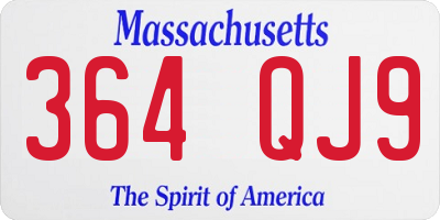 MA license plate 364QJ9