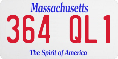 MA license plate 364QL1