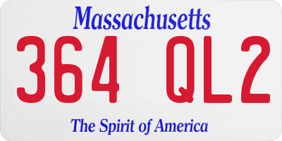 MA license plate 364QL2