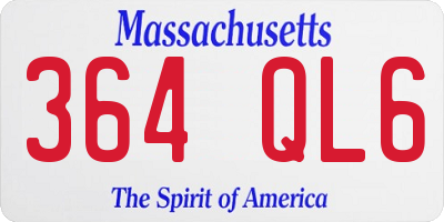 MA license plate 364QL6