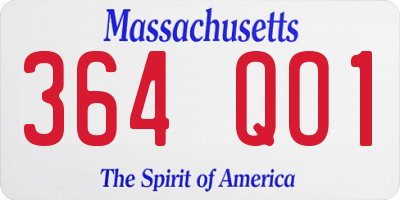 MA license plate 364QO1