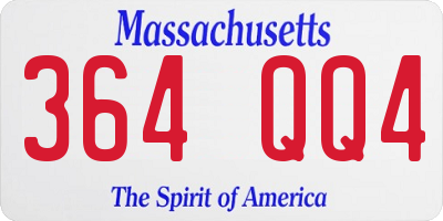 MA license plate 364QQ4