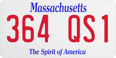 MA license plate 364QS1
