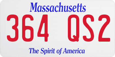 MA license plate 364QS2