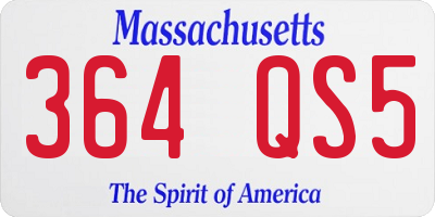 MA license plate 364QS5