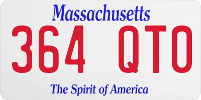 MA license plate 364QT0