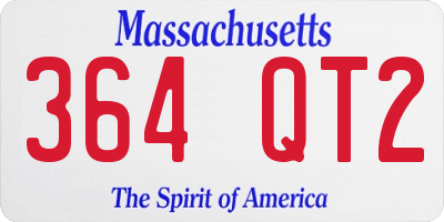 MA license plate 364QT2