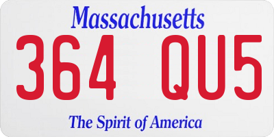 MA license plate 364QU5