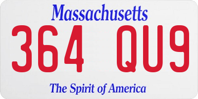 MA license plate 364QU9