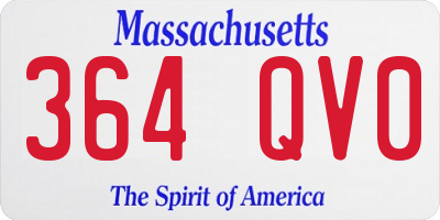 MA license plate 364QV0