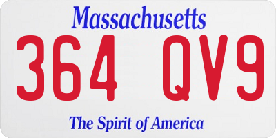 MA license plate 364QV9
