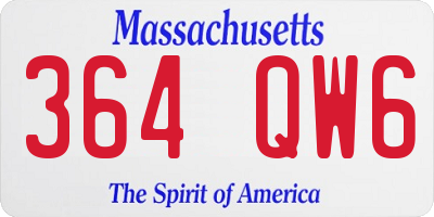 MA license plate 364QW6
