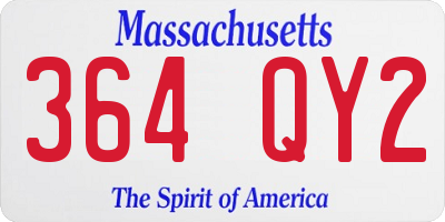 MA license plate 364QY2