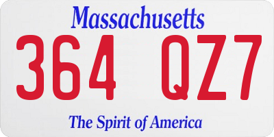 MA license plate 364QZ7