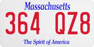 MA license plate 364QZ8