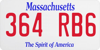 MA license plate 364RB6