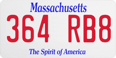 MA license plate 364RB8