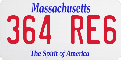 MA license plate 364RE6