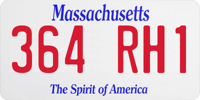 MA license plate 364RH1