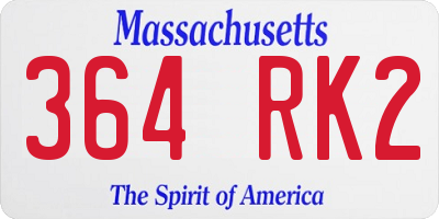 MA license plate 364RK2