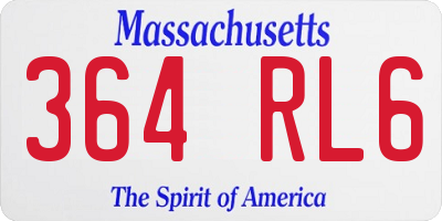 MA license plate 364RL6