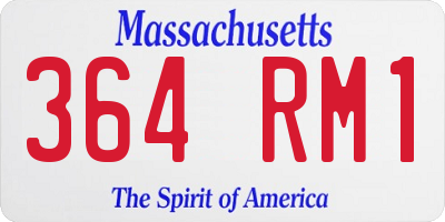 MA license plate 364RM1