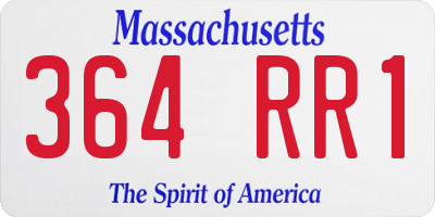 MA license plate 364RR1