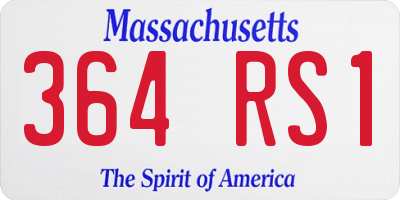 MA license plate 364RS1