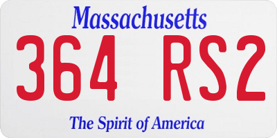 MA license plate 364RS2