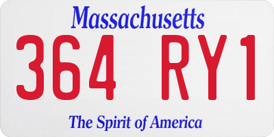 MA license plate 364RY1