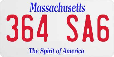 MA license plate 364SA6