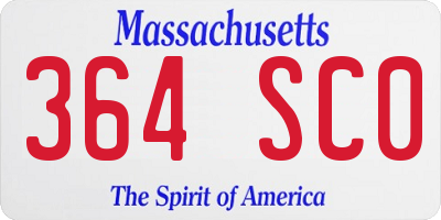 MA license plate 364SC0