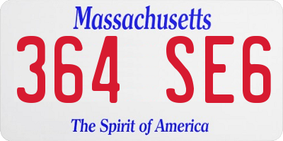MA license plate 364SE6
