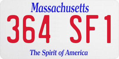 MA license plate 364SF1