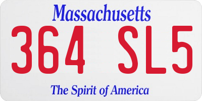 MA license plate 364SL5