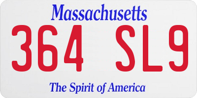 MA license plate 364SL9