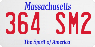MA license plate 364SM2