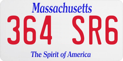 MA license plate 364SR6
