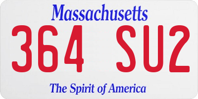 MA license plate 364SU2