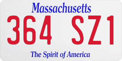 MA license plate 364SZ1