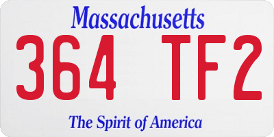 MA license plate 364TF2