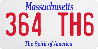 MA license plate 364TH6