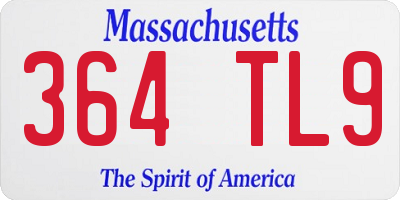 MA license plate 364TL9