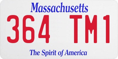 MA license plate 364TM1