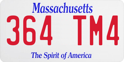 MA license plate 364TM4