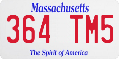 MA license plate 364TM5
